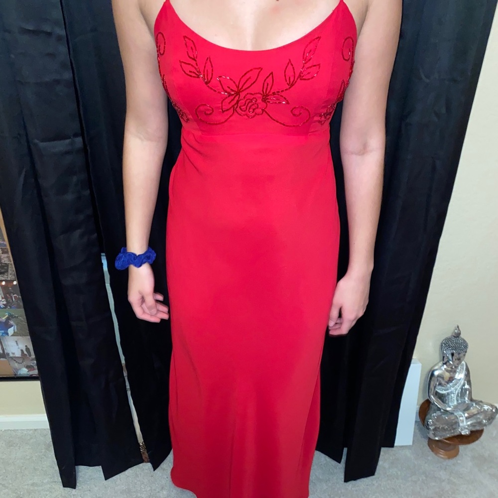 A beautiful Red Chelsea Nites Dress